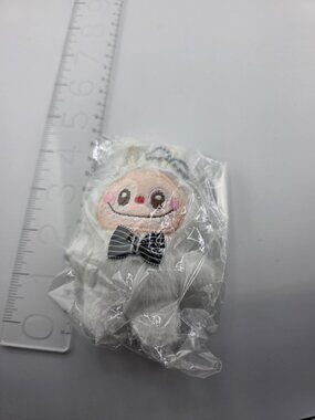 NEW! Monster Keychain Monster Plush WHITE Monster Plushie 4.5"